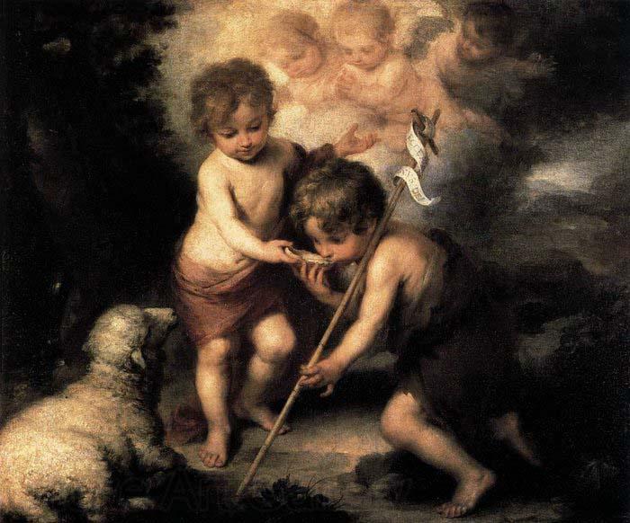 Bartolome Esteban Murillo ) Infant Christ Offering a Drink of Water to St John